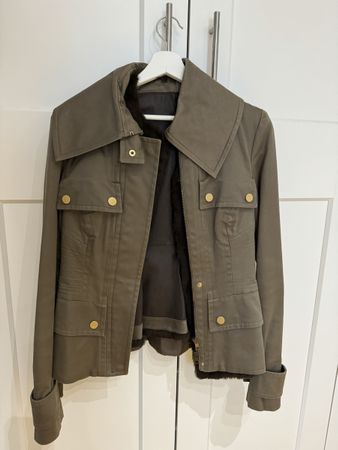 Gucci Jacke mit Pelzweste, Grösse 40, Olivgrün, Top Zustand