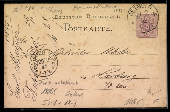 Cancelleria postale: Vorläufer-Lithographie Blick zum Herman – Usato da Berlin venduto da bartko-reher 1