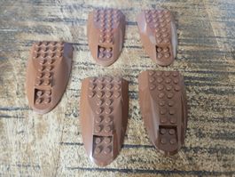lego 87615 lot de 5 pièces Reddish Brown Aircraft Fuselage