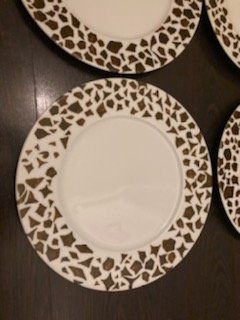 Piatti: 4 teller in giraffenmuster handbemalt – Usato da Schwarzenberg LU venduto da kindler007 4