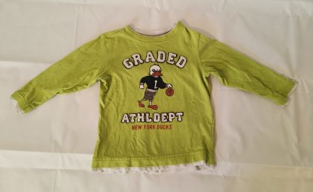 H&M Langarm-Shirt Gr 86/92 Kinder grün NY Ducks