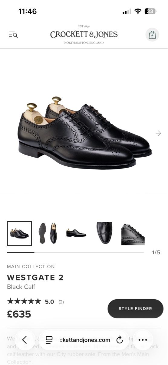 Crockett & Jones Scarpe da uomo: Crockett & Jones , Westgate 2 / 700 CHF – Usato da Genève venduto da Gilles.01 3