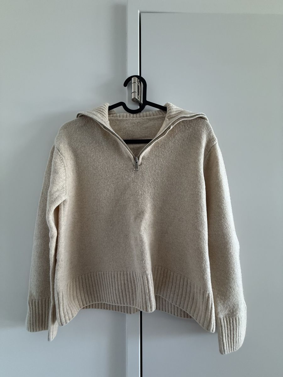 Pulls & Sweat-shirts: Pullover beige zipper neck size M good condition – D'occasion à Dübendorf par zhe_69pd