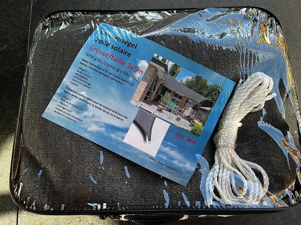 Ombrelloni: Sonnensegel neu – Nuovo e nell'imballaggio originale da Koelliken venduto da Sommer1