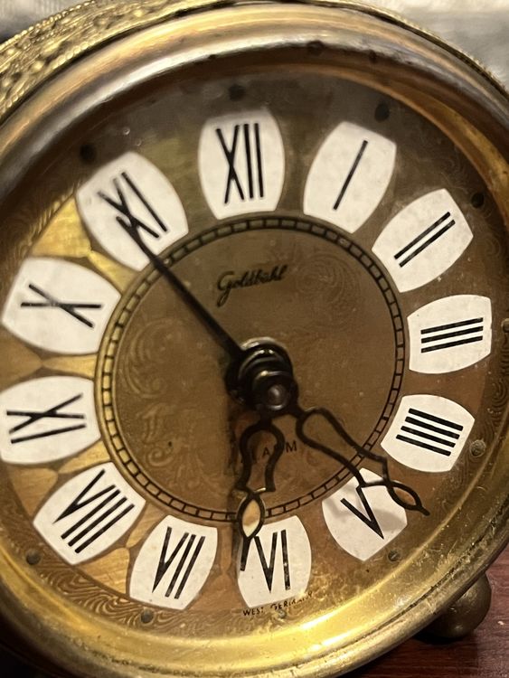 Réveil De Voyage Goldbühl Vintage – Horloge Mécanique Fabriquée En Allemagne, En état De Marche !