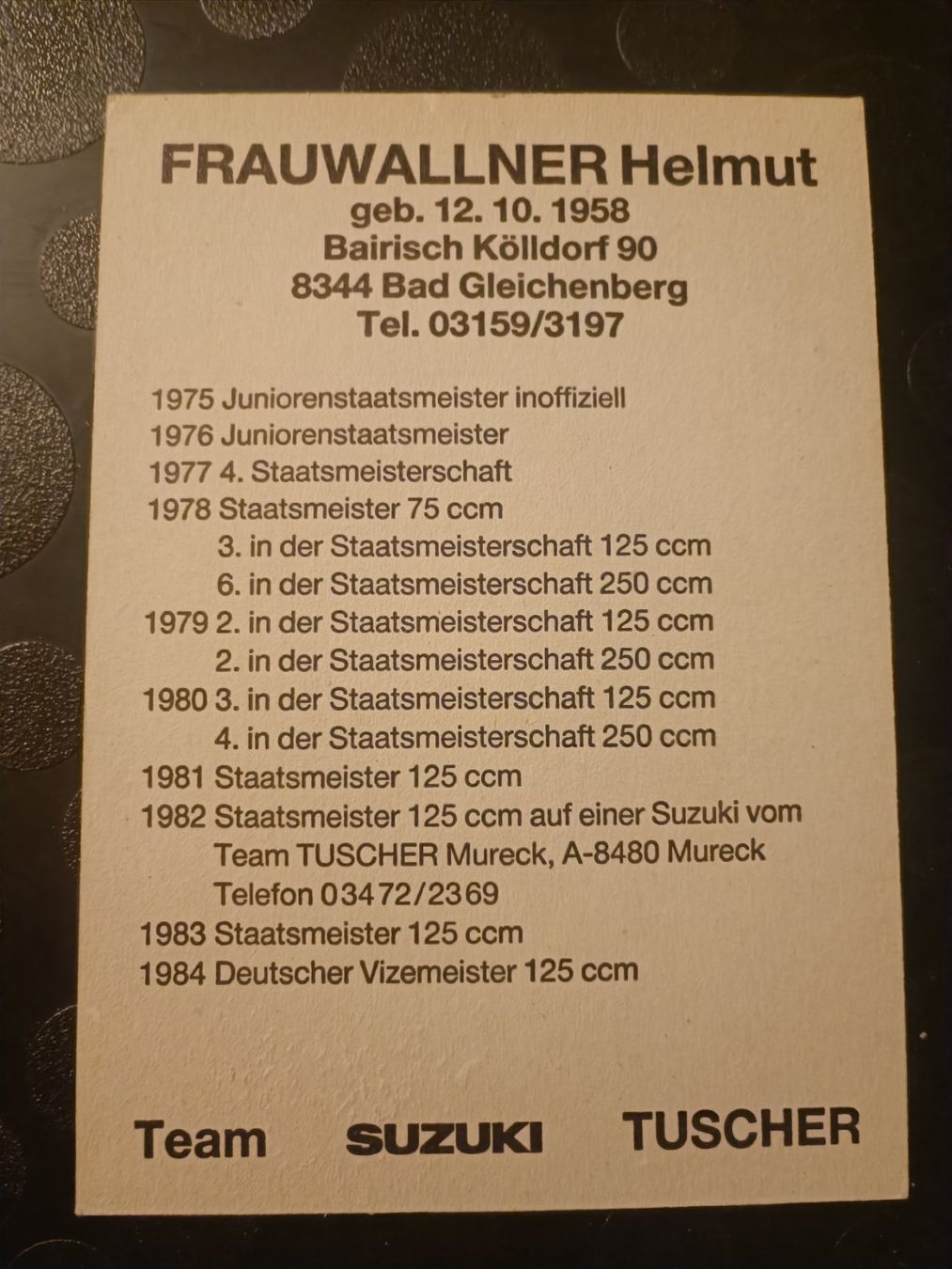 Autografi: Helly Frauwallner - handsigniert – Usato da Menziken venduto da Artographs 1