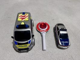 Spielzeug Polizei Autos mit Stop-Schild guter Zustand