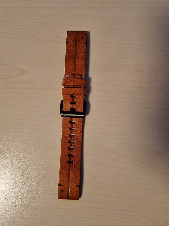 Bracciali & Braccialetti: Garmin Quickfit 22 Chestnut Lederarmband – Usato da Oberlunkhofen venduto da Stroemi1 1