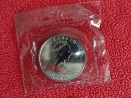 Silbermünze Kanada Maple Leaf 5 Dollars 1989 - Elizabeth II