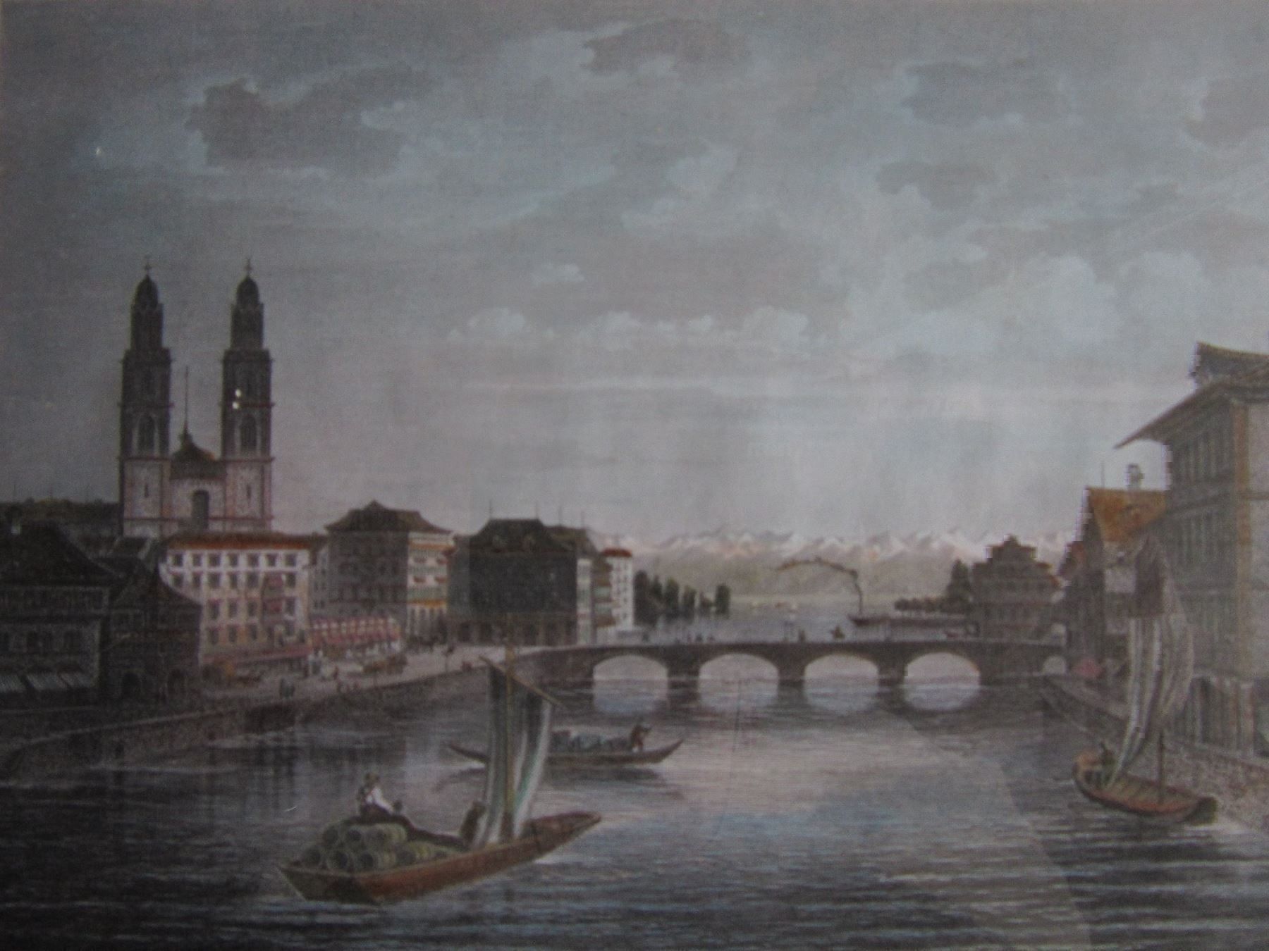Incisioni: ZÜRICH MIT RAHMEN – Usato da Gersau venduto da kunst-online 2