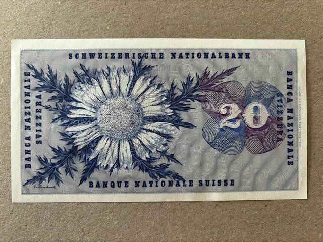 Banconote: 20-Franken-Note von 1976 – Usato da Zürich venduto da Lenine 1