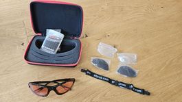 SH+ Sportbrille Fahrradbrille mit Zubehören gebraucht
