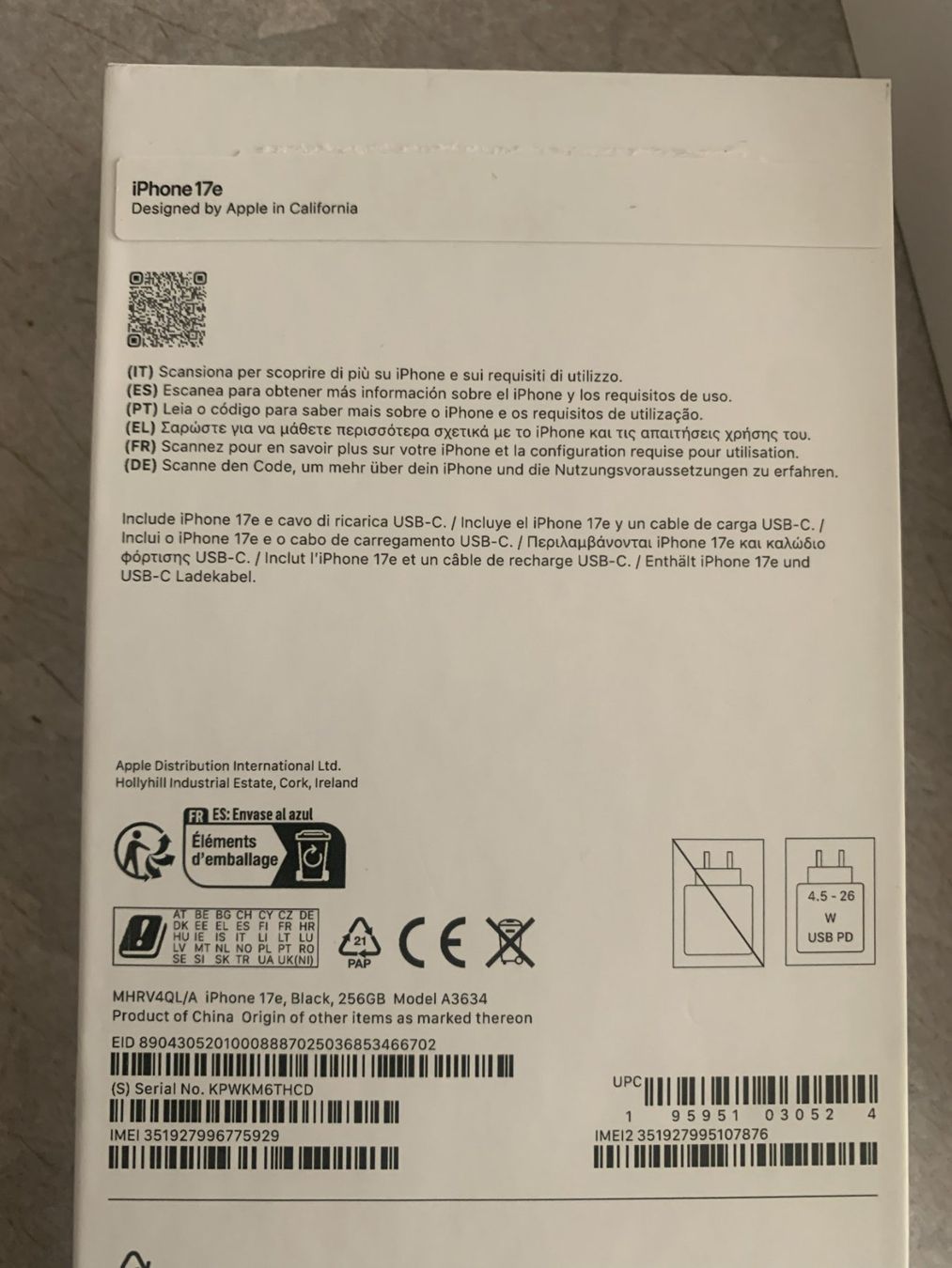 Apple Telefoni cellulari / Smartphones: iPhone17e Neu mit Garantie bis Mai 2028 – Nuovo (secondo la descrizione) da Flawil venduto da hfsku4952 2