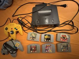 Nintendo 64 + 6 Games