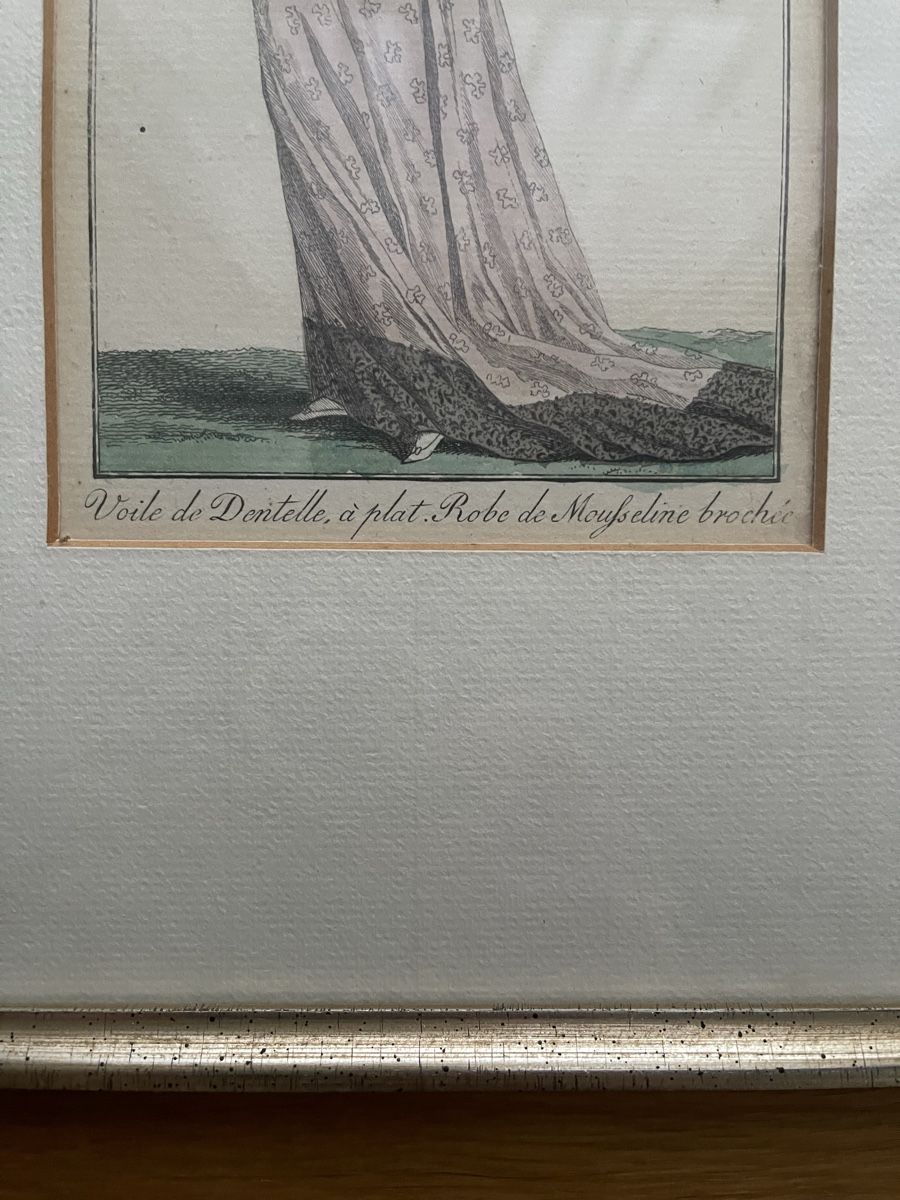 Incisioni: Historischer Mode-Stich "Costume Parisien" gerahmt – Usato da Lufingen venduto da Mark7777 1