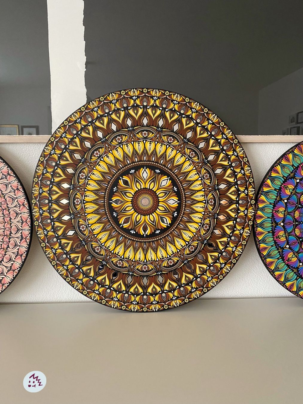 Dipinti: Mandala auf Holz, Mandala Bild, Gemälde, Geschenk, Kunst – Nuovo e nell'imballaggio originale da Fanas venduto da Omibia 8