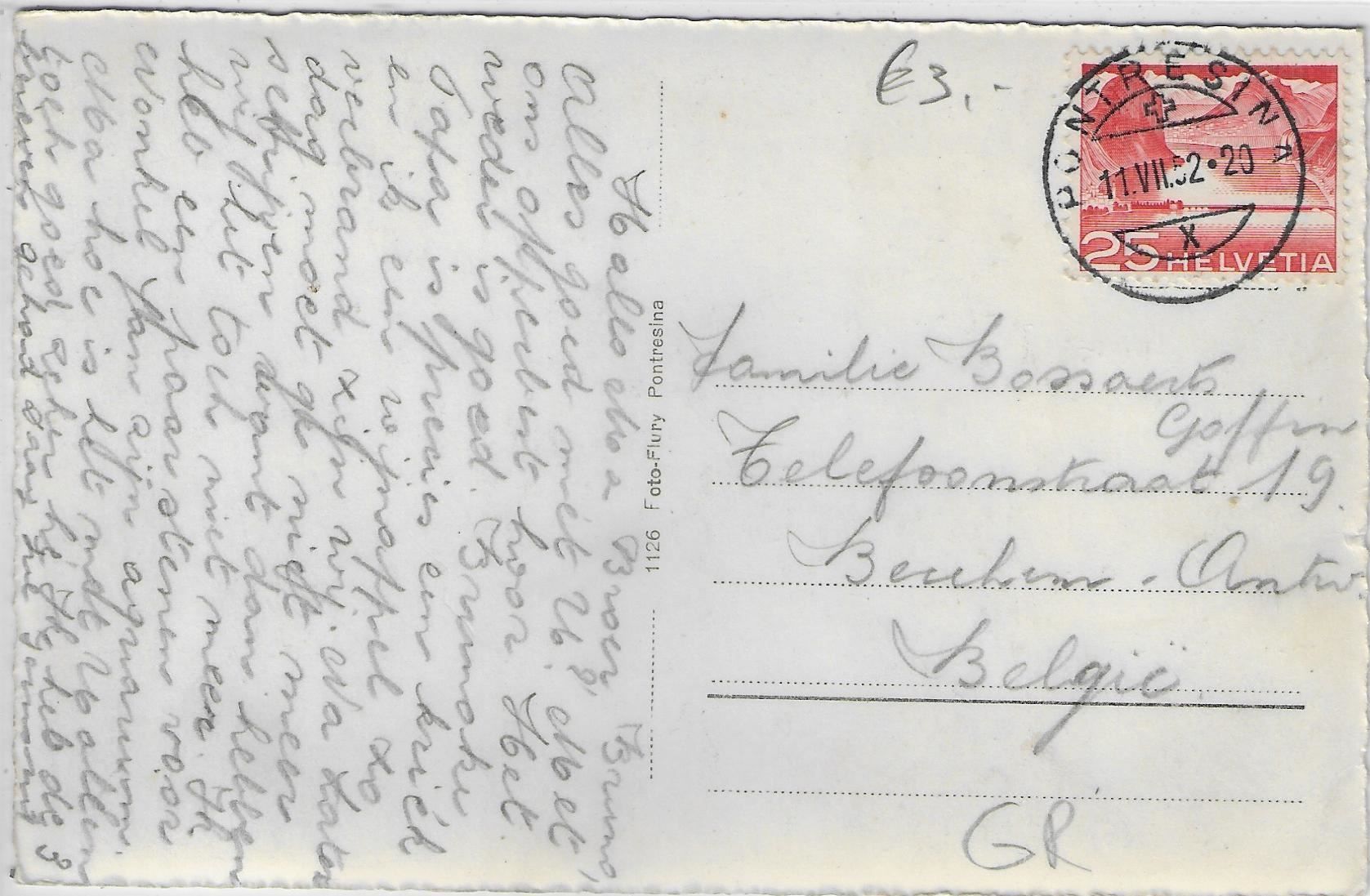 Cartes postales: Berninagruppe, Rosegggletscher - Rinder – Antique à Ettingen par Kartenplanet 1
