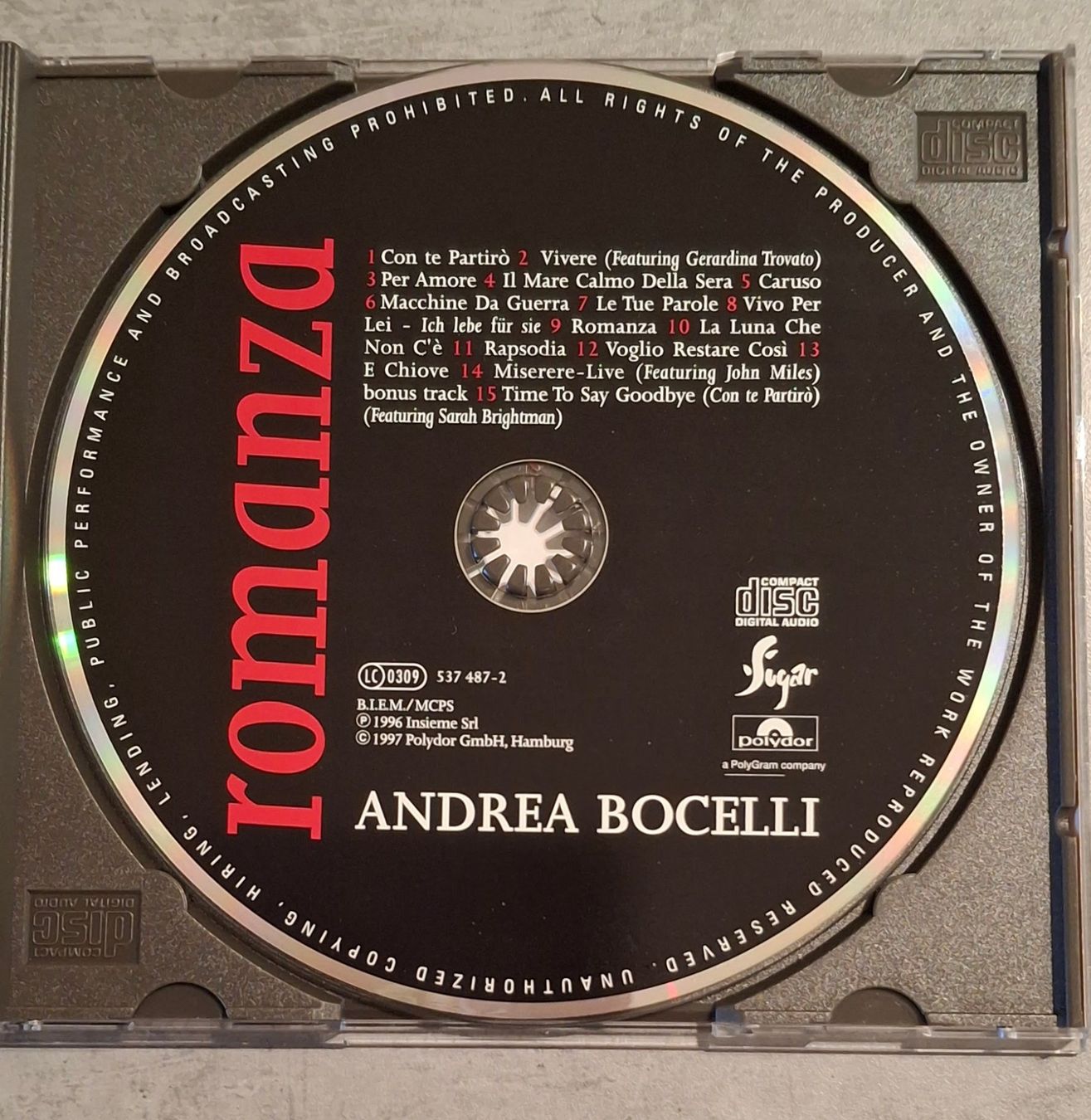 CD: Andrea Bocelli - romanza – Usato da Reinach BL venduto da Chela04 2