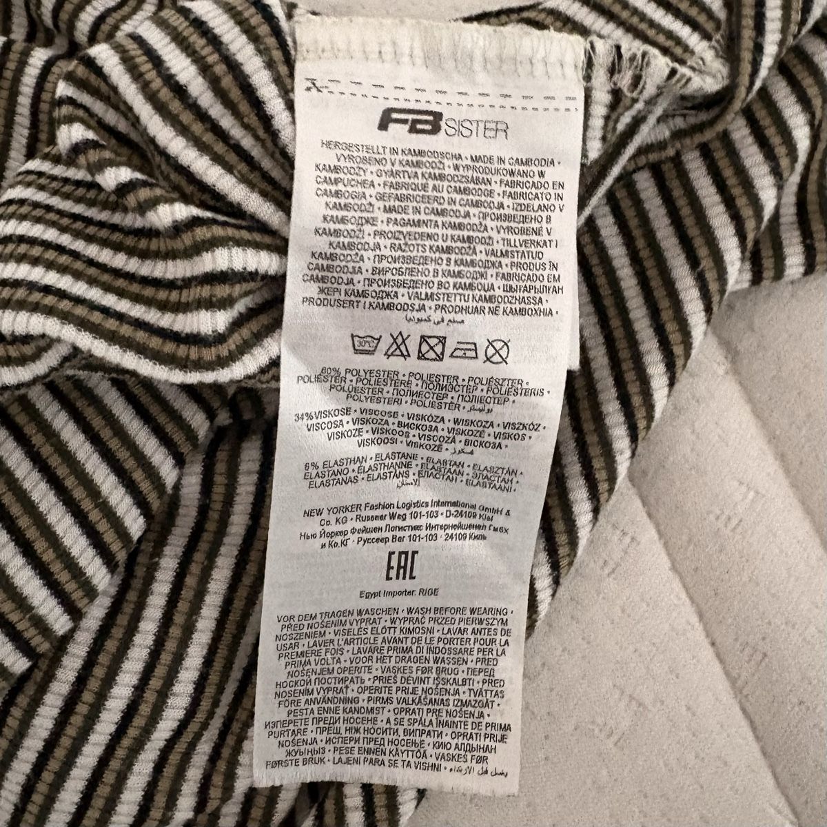 Pullover & Sweatshirts: Grün-Weiss gestreifter Rollkragenpullover von FB sister – Gebraucht aus Brünisried von Livtsukki2ndHand 6