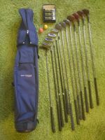 Ancien set de golf vintage Air France + clubs bois rétro 