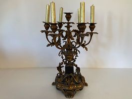 Antiker Kerzen Leuchter Barock Stil Prunk 7-flammig Ständer