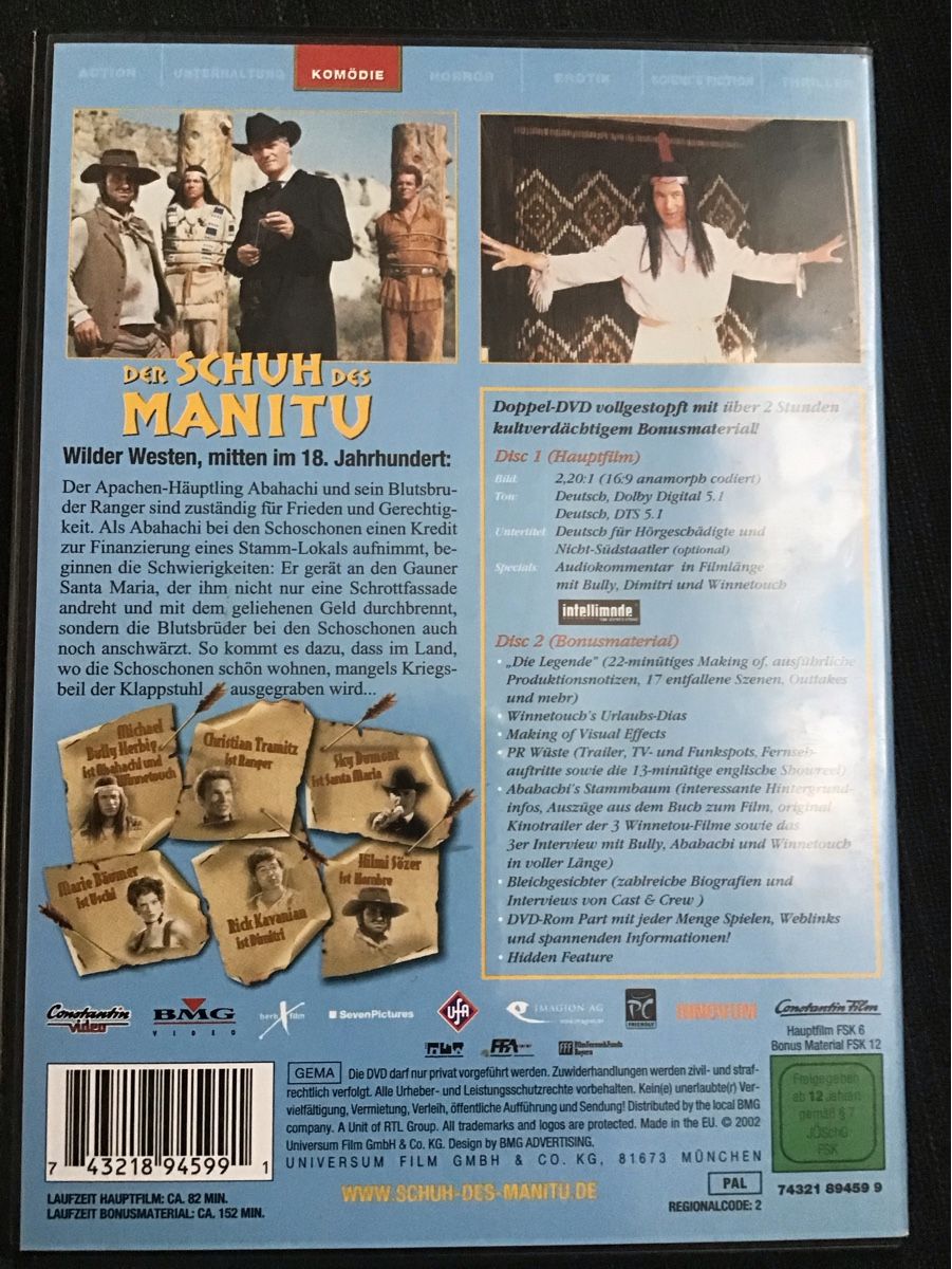 Tous les DVDs: DVD Der Schuh des Manitou, Deluxe Widescreen Edition – D'occasion à Bischofszell par 19bischi67 1