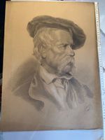 Alte Original Zeichnung, signiert, tolles Portrait!