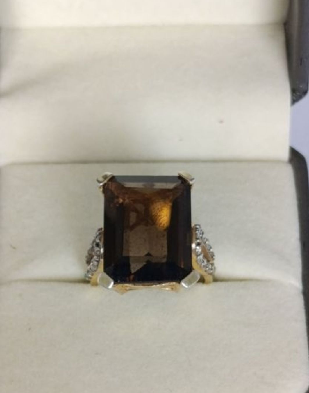 Anelli: Silver gold plated ring with quartz - size 52 – Usato da Lachen SZ venduto da joa_rf9n 7