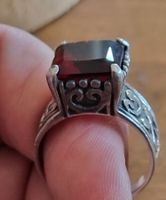 Schöner Siegel Granat 925 Silber Ring NEU