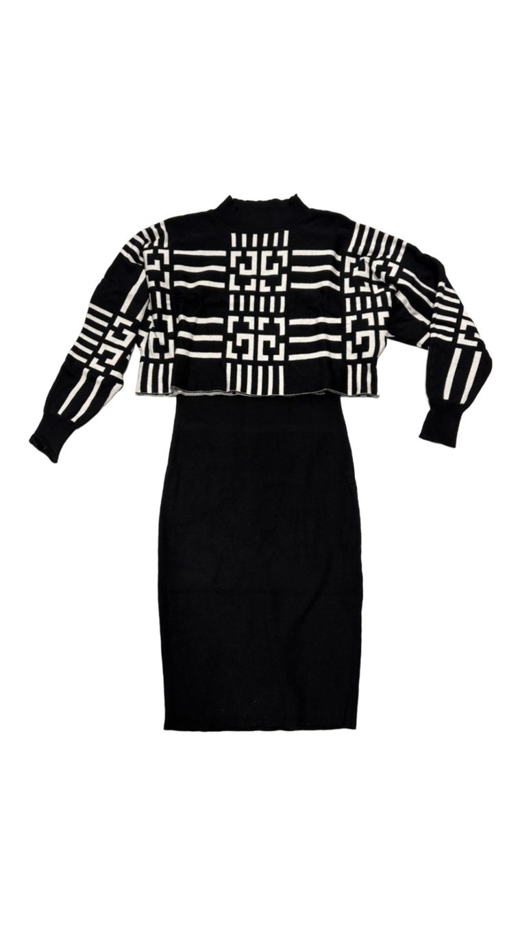 Vestiti: Schickes Strick-Set Schwarz/Weiss Viskose Minikleid – Nuovo (secondo la descrizione) da Regensdorf venduto da secondchancefashion 5