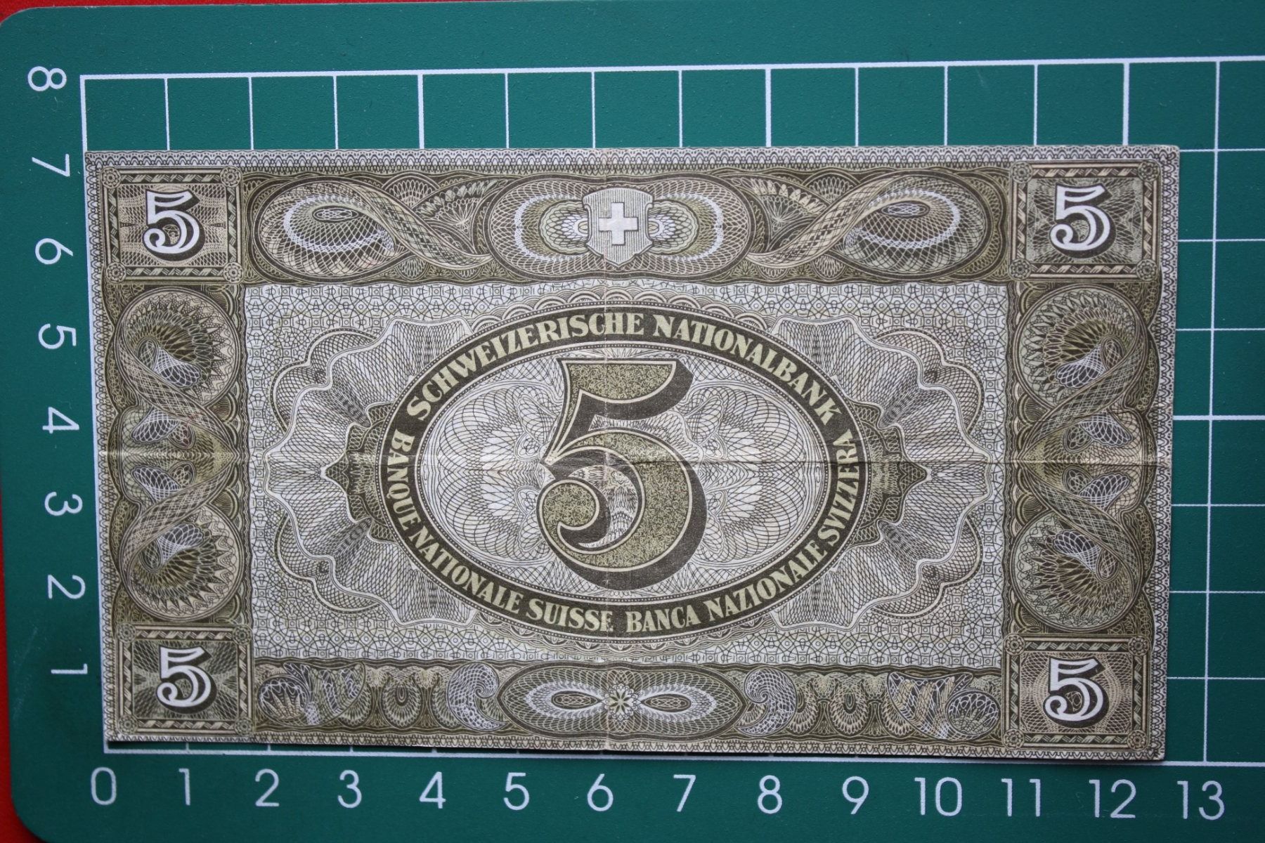 Banconote: schweizer wilhelm tell banknote 5 franken 1952 – Usato da Laupen BE venduto da Gufi57 1