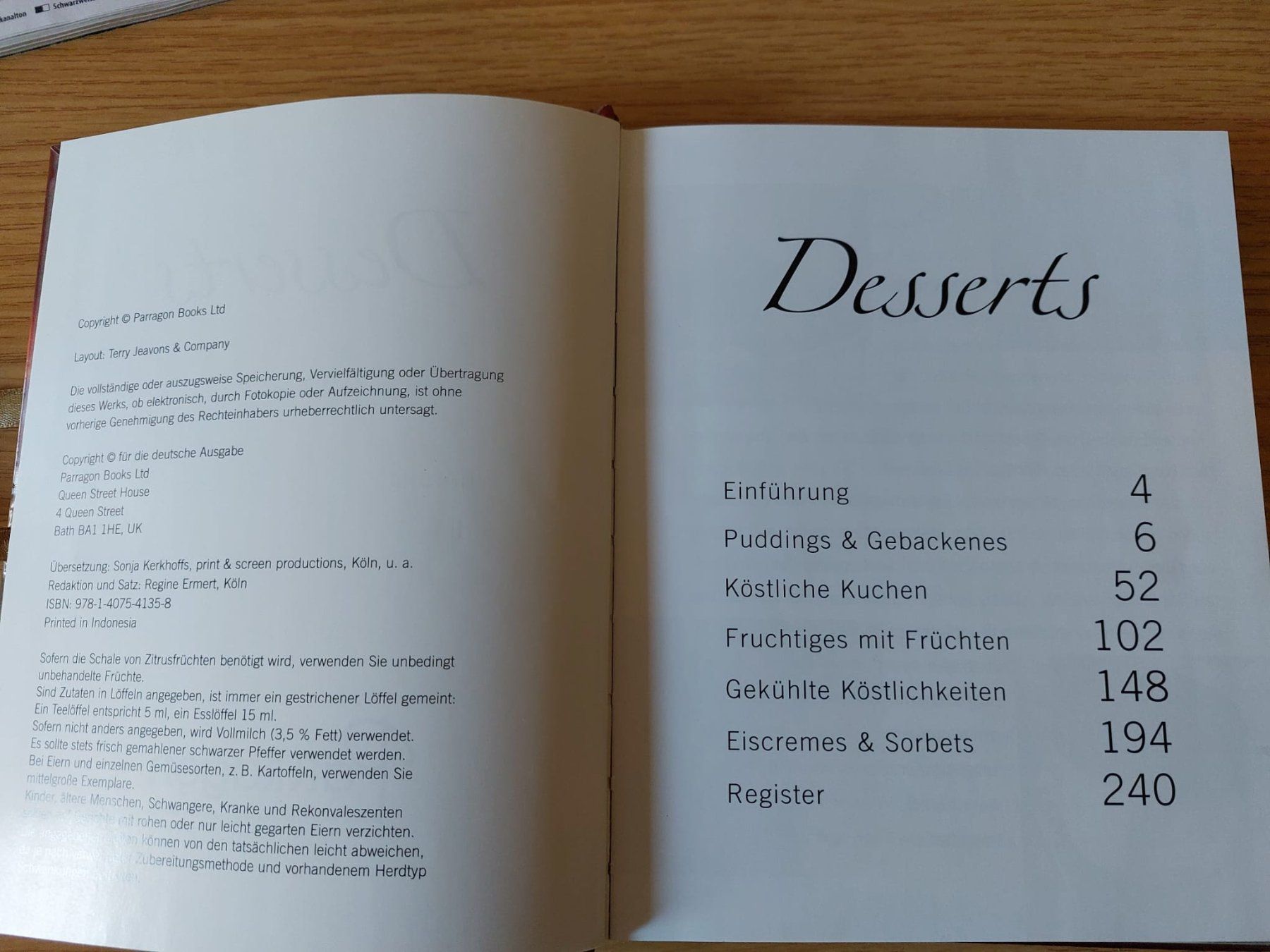 Libri: Desserts: unwiderstehliche Rezeptideen – Usato da Urtenen-Schönbühl venduto da Kahru 2
