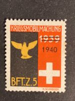 Schweiz 1940 Soldatenmarke BRIEFTAUBENDIENST Bft.Z.5 postfr.