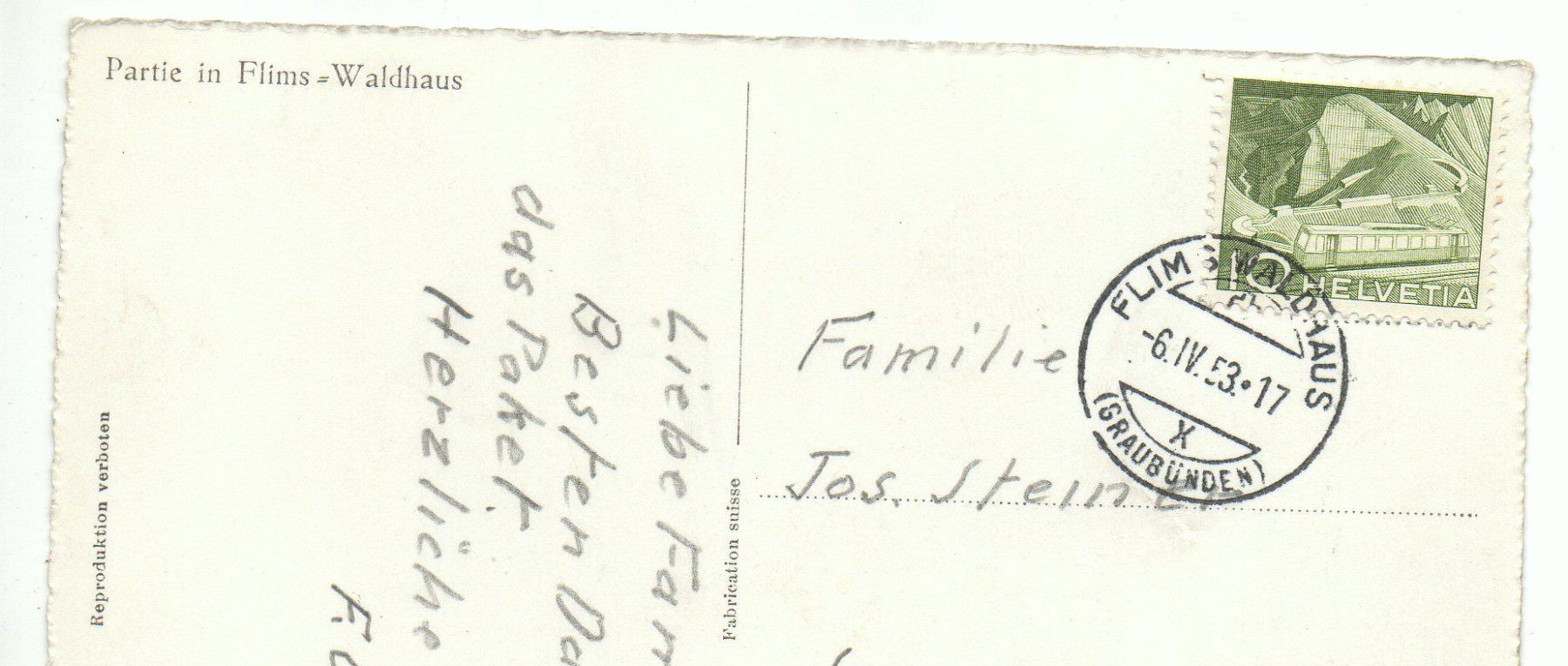 Cartoline postali: FLIMS WALDHAUS Partie – Usato da Jona venduto da philajona 1