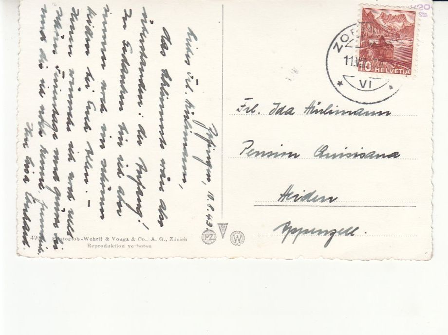 Cartoline postali: Zofingen 1943 – Usato da Bürglen TG venduto da StampGraf 1