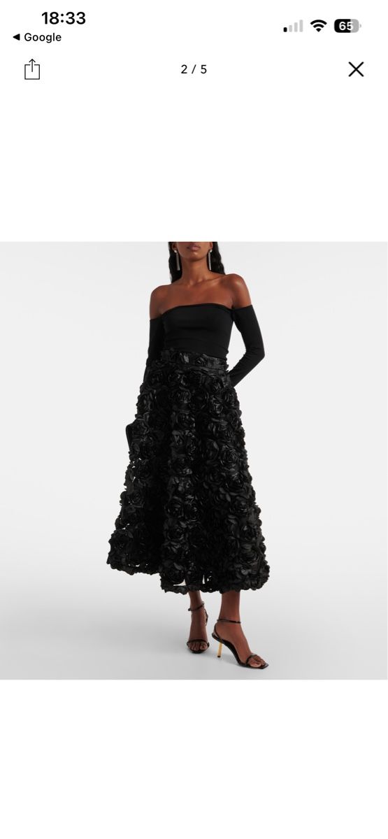 Röcke: Jupe ROTATE noire taille 36 avec roses 3D – Neu (gemäss Beschreibung) aus Arzier-Le Muids von kaczuszka 3