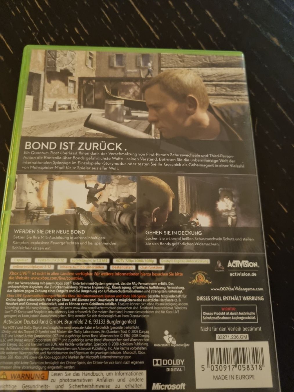 Spiele: 007 Ein Quantum Trost Xbox 360 Spiel gebraucht – Defekt aus Kaiseraugst von muggel27 1