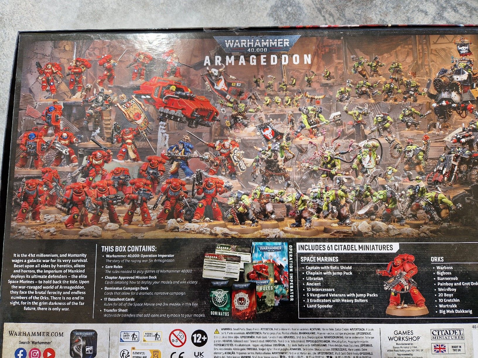 Kit di modellismo & Modellini statici: Warhammer 40k Armageddon - Space Marines hälfte – Nuovo (secondo la descrizione) da Burgistein venduto da Valmar 1
