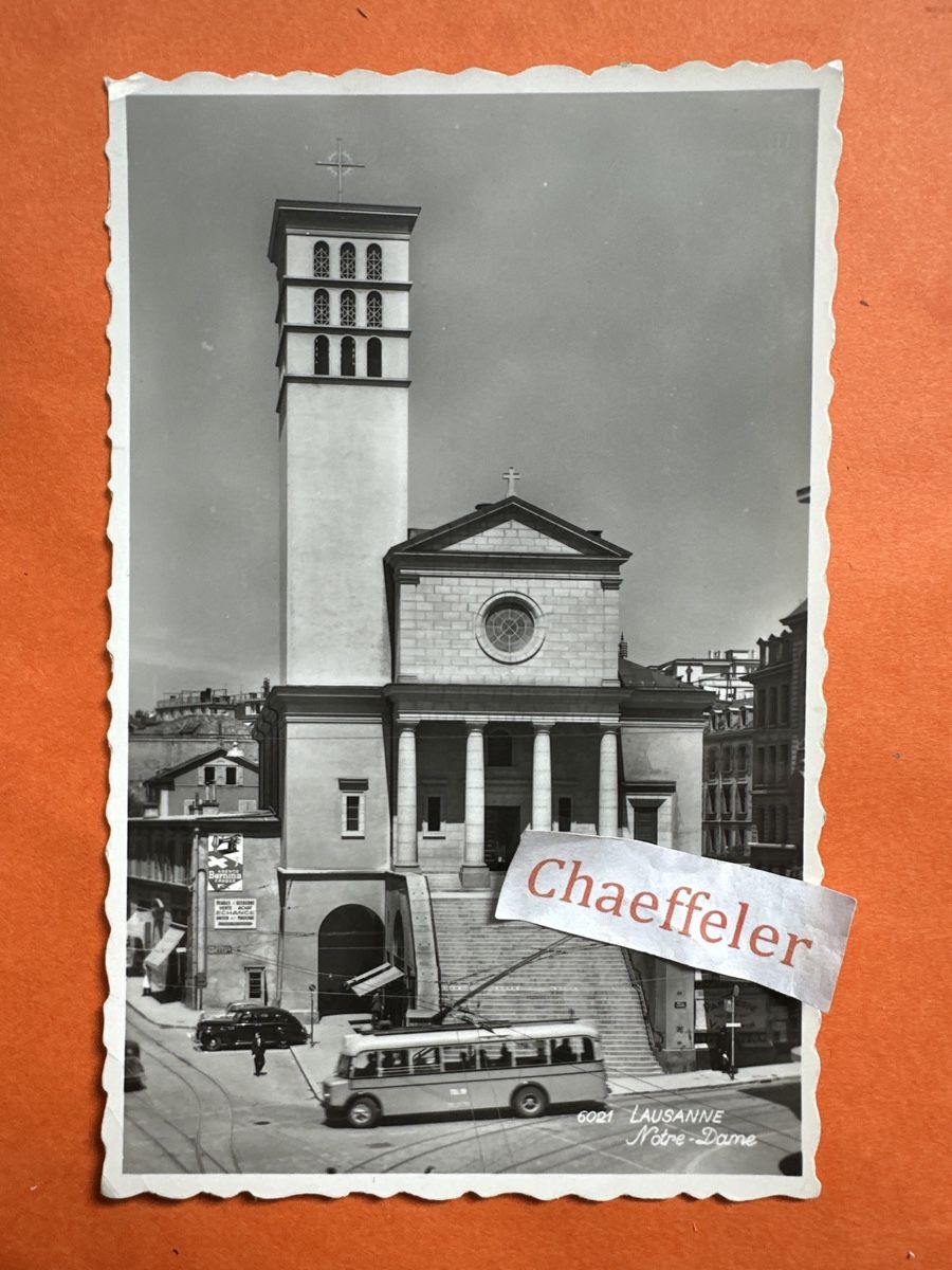 Cartes postales: 1958 6021 Lausanne Notre-Dame – D'occasion à Zürich par Chaeffeler