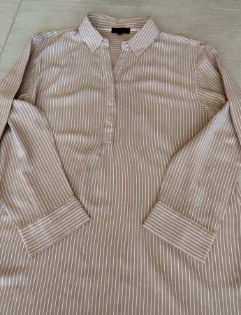 Damen Langarm-Nachthemd beige, Viskose