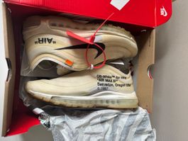 Airmax 97 Offwhite, heavily worn and heavily yellowed