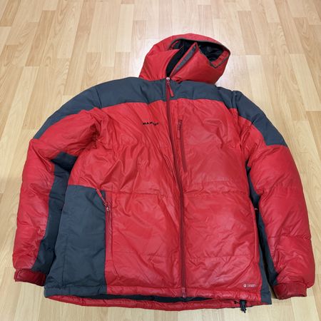 Dicke Expedition Mammut Daunenjacke rot grau Grösse XL