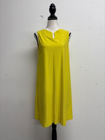 Swiss Label gelbes Kleid Gr. 34 Viskose Hängerchen clean
