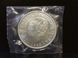 2000 PTAS PESETAS 1995 JUAN CARLOS SILBER SILBERMÜNZE