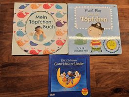 3x Kinderbuecher: "Toepfchen", "Gute-Nacht-Lieder" — Top!