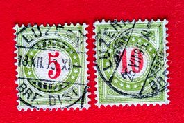 PORTO 17DII 18DII TII K VOLLSTEMPEL LUZERN 1893 1895