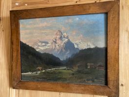 Peinture Gemälde F. Gaulis Klein Wellhorn signé signiert