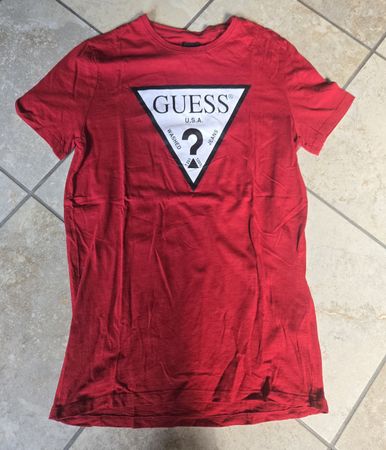 T-shirt Guess rouge logo taille L