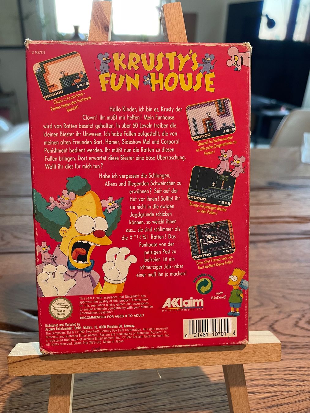 Nintendo Giochi: Krusty's Fun House NES Spiel + OVP Sammler – Usato da Zuerich venduto da Dorsi 3