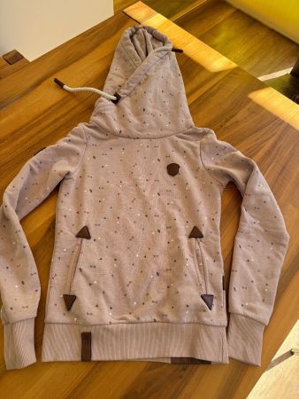 Naketano Kapuzenpullover rosa gemustert gebraucht Zustand XS